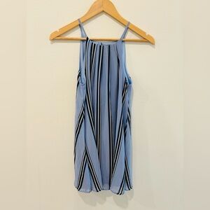 Blue Stripe Flowy Summer Dress